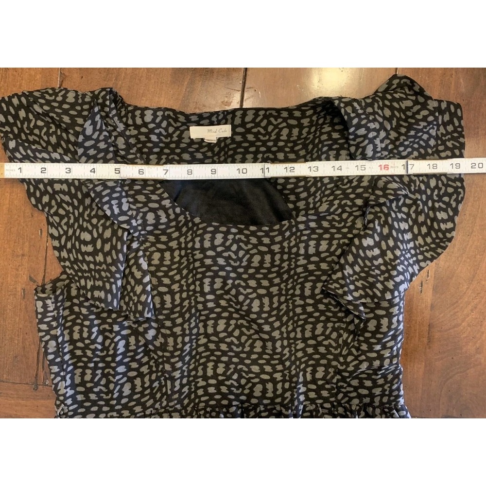 Mind Code Cottage Dress Size Small Ruffle Sleeve Pleated All Over Print - Picture 11 of 11